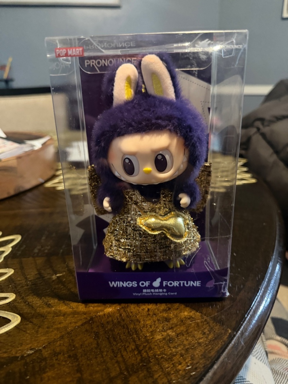 POP MART Wings of Fortune Plush Bunny Figure in Purple and Gold
